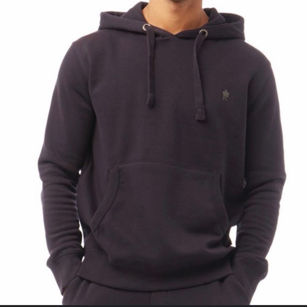 French Connection Charcoal Black Pullover Hoodie Size M